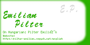 emilian pilter business card